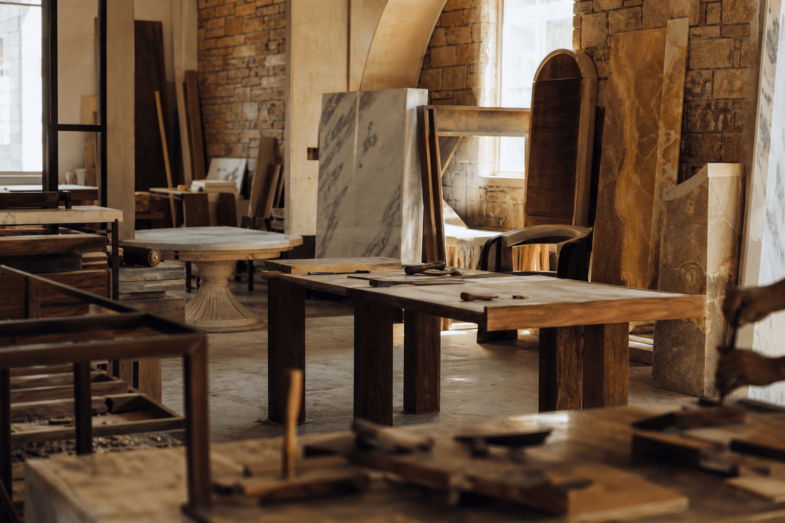 Casa360 artisan workshop in Jaipur — wood and stone craft